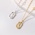 wholesale 925 Sterling Silver Retro Resin Tulip Necklace For Women, Ins Niche Cross-border Zircon Collarbone Chain-0-2