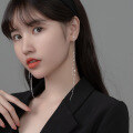 wholesale S925 silver temperament long chain tassel sequin earrings for women, summer Korean-style lady earrings G9954-0-3
