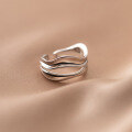 wholesale S925 Sterling Silver Antiqued Multi-Layer Filigree Hollow-Out Ring Unisex Design R00161-0-2