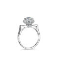 S925 Silver Moissanite Cross Women's Stackable Ring 1 Carat Full Diamond-0-3