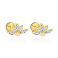 wholesale S925 Sterling Silver Geometric Square Luxury Sparkling Zircon Earrings For Women,。-0-10