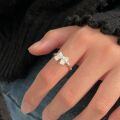 wholesale S925 Sterling Silver Bow Ring Korean Version Women's Ins Forest Style Fashion Ring High-end New-0-2