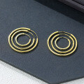 wholesale Metal S925 Silver Minimalist Cool-Toned Simple Hoop Earrings for Women,-0-1