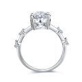 wholesale 18k Gold Plated S925 Silver Classic Oval 45 Carat 8*12mm Moissanite Ring for Women-0-4