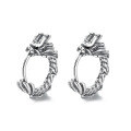 wholesale S925 Sterling Silver Year of the Dragon Zodiac Three-Dimensional Retro Ancient Style Bold Earrings Ear Clips Unisex-0-4