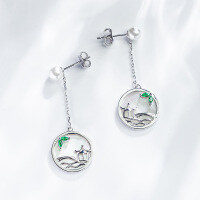 wholesale 925 Sterling Silver YINXINGHUI Original Design Shell Earrings with Palace Style Chinese Elegance-925 Sterling Silver Earrings 925 Silver