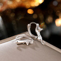 wholesale S925 Sterling Silver Cat Ear Clip Cartoon Niche Cute Pet Creative 3D Small Cat Ear Hoop Earrings Cross-Border New Accessories-0-2