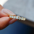 18K Gold Plated S925 Silver Moissanite Seven Star Ring-0-2