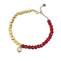 wholesale Metal: S925 Silver Gold-Plated Live Stream New Arrival Red Lucky Cat Eye Bead Bracelet, High-End Sense, Festive, Exquisite, and Versatile-0-4