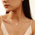 wholesale S925 Sterling Silver Necklace with Natural Freshwater Pearl Pendant Collarbone Chain, Cross-Border Wholesale-0-3