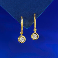 wholesale S925 Silver European and American Cross-Border Fast-Selling Classic Small Diamond Light Surface Minimalist Ear Clasp Earring Style-E594 Gold 925 Silver