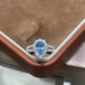 925 Silver 5*8mm Teardrop Lab-Grown Spinel Ring for Women-0-4