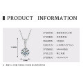 925 Sterling Silver D Color Moissanite Geometric Drop Pendant Necklace-0-22