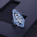 wholesale High-end luxurious designer-style natural topaz ring in S925 silver with Russian-inspired exaggerated design and natural colored gemstones-0-1