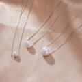 wholesale 925 Sterling Silver Sweet and Freshwater Pearl Beaded Necklace, Niche Design Luxury Collarbone Chain Live Streaming Wholesale Source-0-1