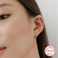 wholesale S925 Sterling Silver Super Sparkly Single Row Petal Diamond-Studded Ear Hoop Clasp Earrings for Women,-0-2