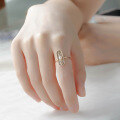 wholesale S925 Silver Plated 14K Gold Vintage-Design Small Pearl Tag Ring-0-3