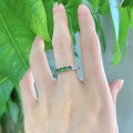 wholesale 925 Silver Zhuo Zhifan Jewelry New Zircon White Green Full DiamondFashion Wholesale Ring for Women-0-3