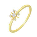 wholesale 10k Gold Artli Jewelry Wholesale Christmas Limited Japanese Retro Light Luxury Moissanite Snowflake Ring-0-4