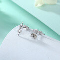 wholesale 925 Sterling Silver Infinity Symbol Zircon Earrings, Niche Design, European and American Style Personality Women's Ear Accessories, Infinite Ear Studs Wholesale-0-2