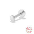 wholesale S925 Sterling Silver Flat Head Threaded Body Piercing Ear Studs and Nose Rings-0-36