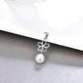 wholesale S925 Sterling Silver Small Niche Design Pearl Pendant Women's Collarbone Necklace Light Luxury Style Shell Pearl Necklace Pendant Factory Wholesale-0-2