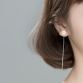 wholesale S925 Silver Summer Fresh Daisy Ear Thread Korean Style Popular Internet Celebrity Student Earrings Ear Drops G6447-0-0