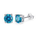 wholesale S925 Sterling Silver Zodiac Birthstone Zircon Stud Earrings, Cross-Border Bestseller, Direct from Manufacturer-0-15