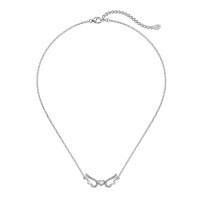 wholesale S925 Sterling Silver Live Korean New Design Women's Necklace with Heart Wings and Zircon Inlaid Exquisite Pendant-DY190790-SW-WH>925 silver