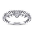 wholesale S925 Sterling Silver Gold-Plated Non-Tarnish Women's Wedding Ring Index Finger Ring for Cross-Border E-Commerce Best-Seller-0-6