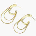 wholesale Metal 925 silver chain tassel earrings for women, high-end, stylish, face-shaping, and unique drop earrings-0-4