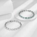 wholesale 925 Silver Amazon Cross-Border Egg Shape 5*7mm 1 Carat Fancy Cut Blue Green Moissanite Oval Bracelet for Men and Women-0-2