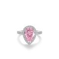 wholesale S925 Sterling Silver Pink Series Ring for Women with High-Carbon Diamond Zircon, Cross-Border Bestseller Ice Flower Cut Ring-0-7