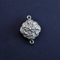 wholesale 925 Sterling Silver Plum Orchid Bamboo Chrysanthemum Pendant Retro Ethnic Style Handwoven Bracelet DIY Material Accessory Charm-0-12
