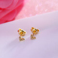 wholesale S925 Sterling Silver Dainty Korean-style Earrings for Women Micro-inlaid Zircon Small Heart Stud Earrings Peach Heart Earrings Taobao Dropshipping-0-2