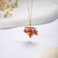 wholesale 18K Rose Gold Maple Leaf Pendant European and American Fashion Direct Factory Sales Cross-Border Hot Style Available for Dropshipping-0-1