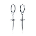 wholesale S925 Sterling Silver Ear Clasp Korean Version Small Fresh Minimalist Smooth Cross Sword Creative Personalized Earrings G8021-0-4