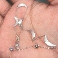 wholesale 925 Sterling Silver Galaxy Moonlight Brushed Crescent Moon Bracelet, Small and Unique Design, Exquisite and Cool Sense Bracelet-0-0