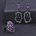 wholesale 925 Silver Italian Artisan Design Natural Amethyst Earrings with Natural Vine Design Ear Drops-0-1
