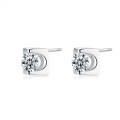 S925 Silver Heart Moissanite Stud Earrings Source Factory-0-3