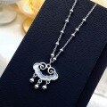 wholesale  999 Silver Maker's Auspicious Cloud Peace Lock Necklace for Women, Fashionable and Minimalist, Niche National Trend Design, High-End Sense Longevity Lock-0-1