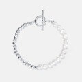 wholesale S925 Sterling Silver Fashion Popular Shell Bead Strand Bracelet OT Chain with Pearl Bracelet Exquisite Circle Buckle Accessory-0-2