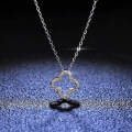 925 Silver Pendant with 1-Carat Moissanite Four-Leaf Clover Necklace-0-3