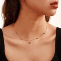 wholesale S925 Sterling Silver 14K Gold Plated Star Pendant Choker Necklace for Women-0-3