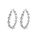 wholesale S925 sterling silver retro vintage European and American style twisted hoop earrings, INS minimalist trendy creative ear cuffs-0-4