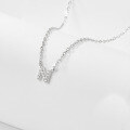 wholesale 925 Sterling Silver 26 Letter Necklace Light Luxury High-End Sense Pendant Necklace with Diamond-Encrusted Letters for Women Cross-Border E-Commerce Jewelry-0-20