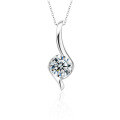S925 Sterling Silver Moissanite Women's Necklace, Light Luxury Pendant, Hot-0-3