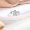 wholesale 925 Sterling Silver Drop Zircon Ring for Women, High-End Designer Style, European and American Fashion-0-1