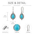 Sterling Silver Ear Hooks with Zircon and Pink Diamond, Clearance Sale with Free Shipping-0-11
