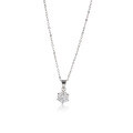 wholesale 925 Sterling Silver Moissanite Necklace for Women, 1 Carat Single Diamond Pendant Collarbone Chain, Minimalist Luxury Gift-0-4